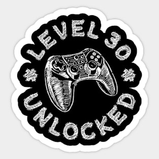 Level 30 Video 30th Birthday Sticker